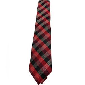 Burma Bibas mens wearhouse black red white 100% silk length 29 inches